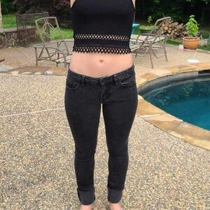 Tory Burch Super Skinny Black Jeans